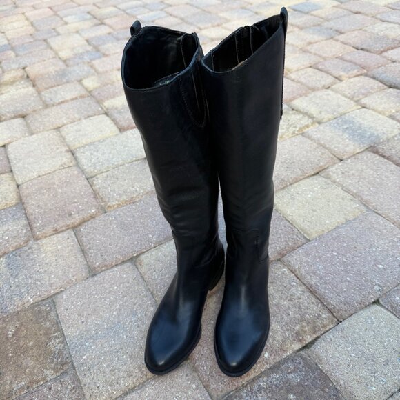 Sam Edelman Like New Penny Black Leather Riding Boot Size 5 / 35 - Picture 3 of 16